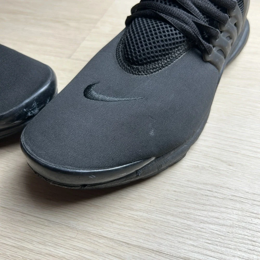 Vintage 2008 Nike Air Presto Mens Size 11 Triple Black Running Shoes 305919-009